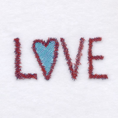 Sketched Love Machine Embroidery Design