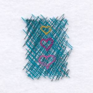 Picture of Sketched Triple Hearts Machine Embroidery Design