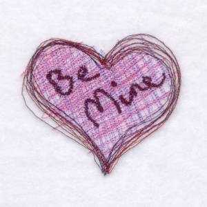 Picture of Sketched Be Mine Machine Embroidery Design