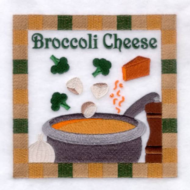 Picture of Broccoli Cheese Soup - Large Machine Embroidery Design