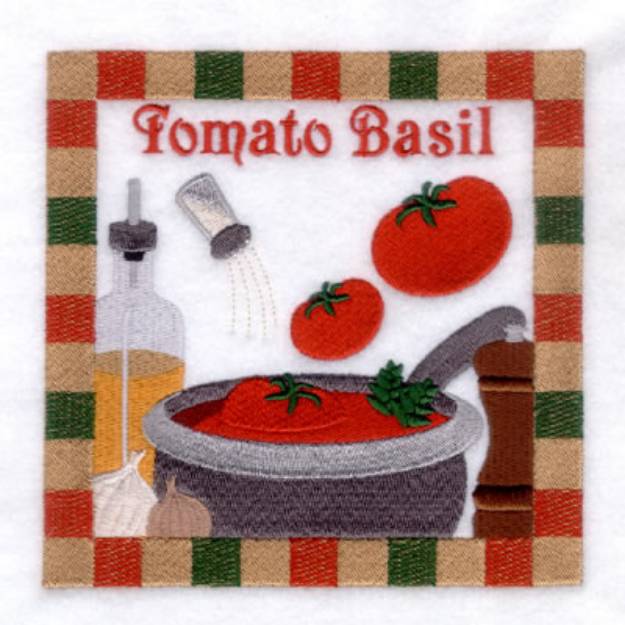 Picture of Tomato Basil - Large Machine Embroidery Design
