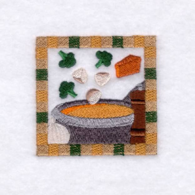 Picture of Broccoli Cheese Soup - Small Machine Embroidery Design