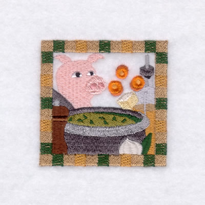 Split Pea & Ham Soup - Small Machine Embroidery Design
