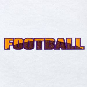 Picture of Football with Ball Applique Machine Embroidery Design