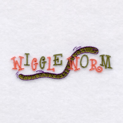 Wiggle Worm Machine Embroidery Design