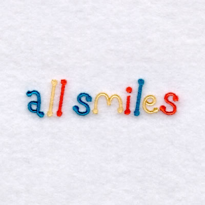 All Smiles Machine Embroidery Design