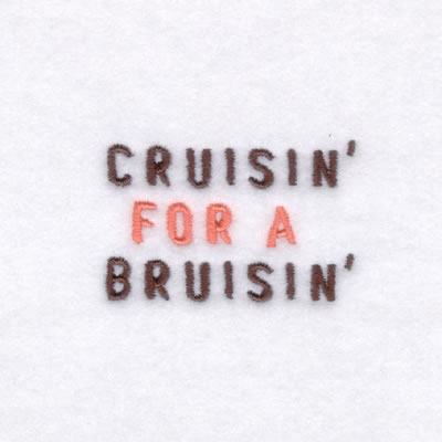 Cruisin for A Bruisin Machine Embroidery Design