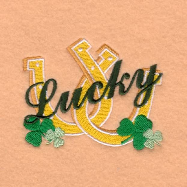 Picture of Lucky Horseshoes Machine Embroidery Design