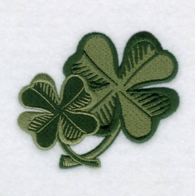Picture of 2 Clovers Machine Embroidery Design