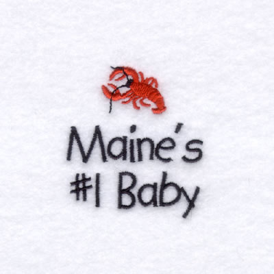 Maines Baby Phrase Machine Embroidery Design