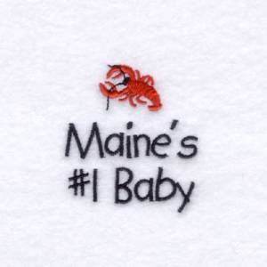 Picture of Maines Baby Phrase Machine Embroidery Design