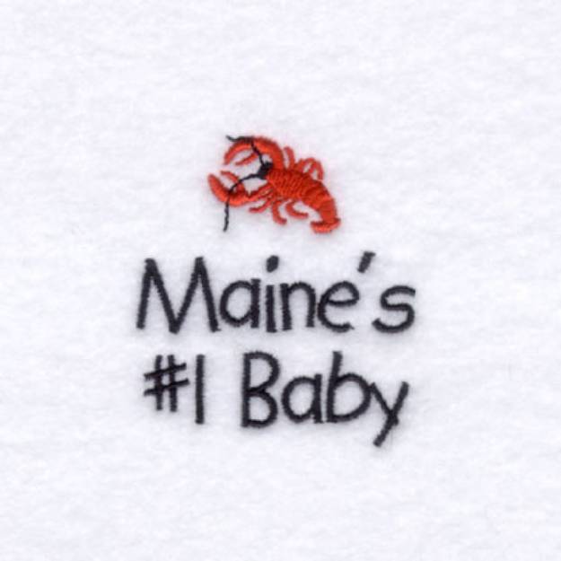 Picture of Maines Baby Phrase Machine Embroidery Design