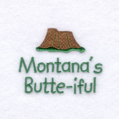 Montanas Baby Phrase Machine Embroidery Design