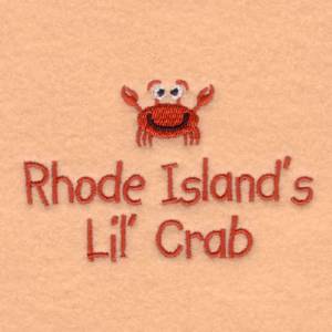 Picture of Rhode Islands Baby Phrase Machine Embroidery Design