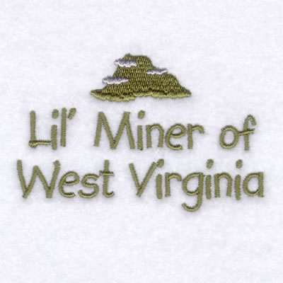 West Virginia Baby Phrase Machine Embroidery Design
