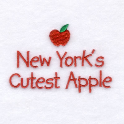 New Yorks Baby Phrase Machine Embroidery Design