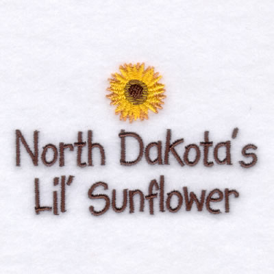 North Dakotas Baby Phrase Machine Embroidery Design
