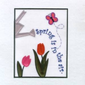 Picture of Spring Flag Applique Machine Embroidery Design
