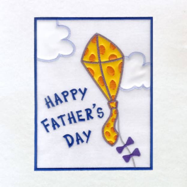 Picture of Fathers Day Flag Applique Machine Embroidery Design
