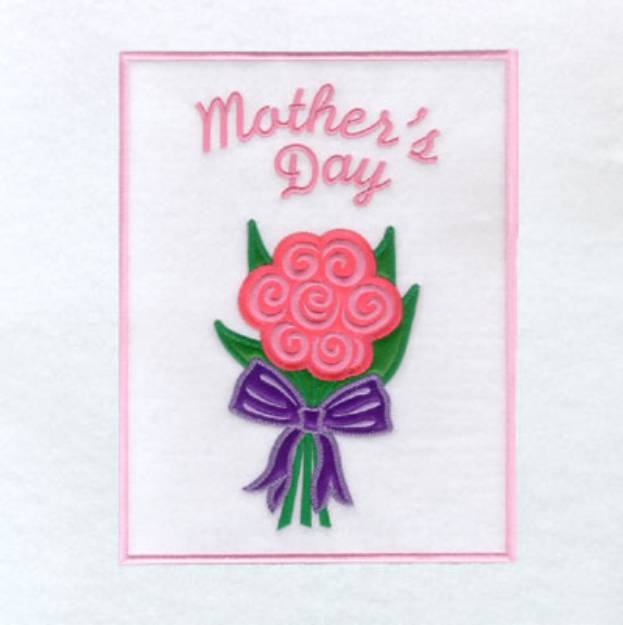 Picture of Mothers Day Flag Applique Machine Embroidery Design