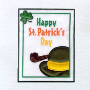 Picture of St. Patricks Day Flag Applique Machine Embroidery Design