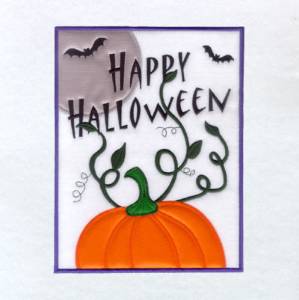 Picture of Halloween Flag Applique Machine Embroidery Design