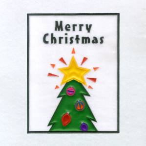 Picture of Christmas Flag Applique Machine Embroidery Design