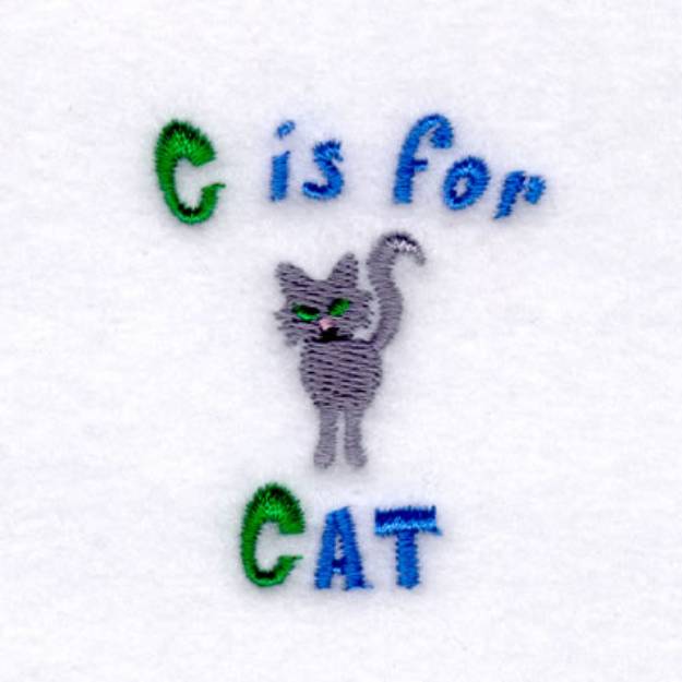 Picture of C is for Cat Machine Embroidery Design