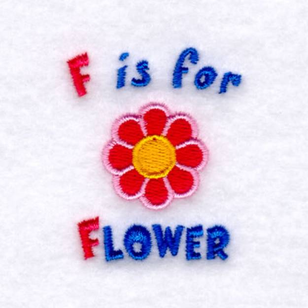 Picture of F is for Flower Machine Embroidery Design