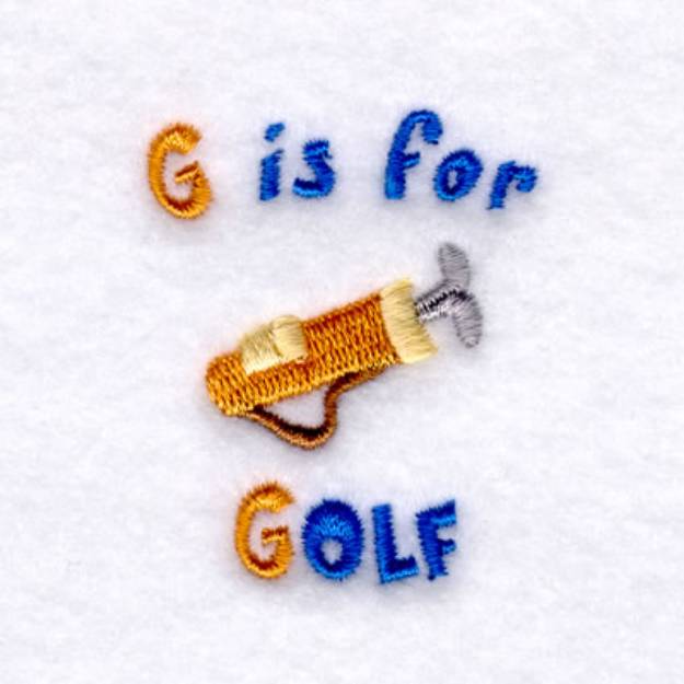 Picture of G is for Golf Machine Embroidery Design