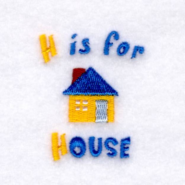 Picture of H is for House Machine Embroidery Design
