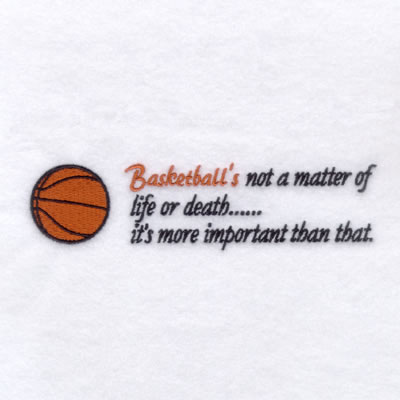 Basketballs More Important! Machine Embroidery Design