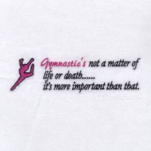Picture of Gymnastics More Important! Machine Embroidery Design