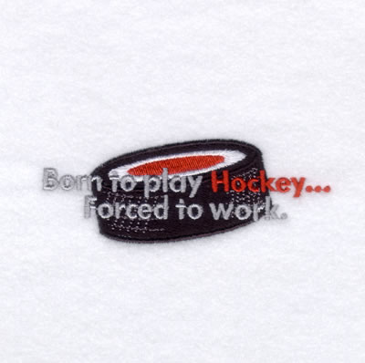Born to play Hockey… Machine Embroidery Design