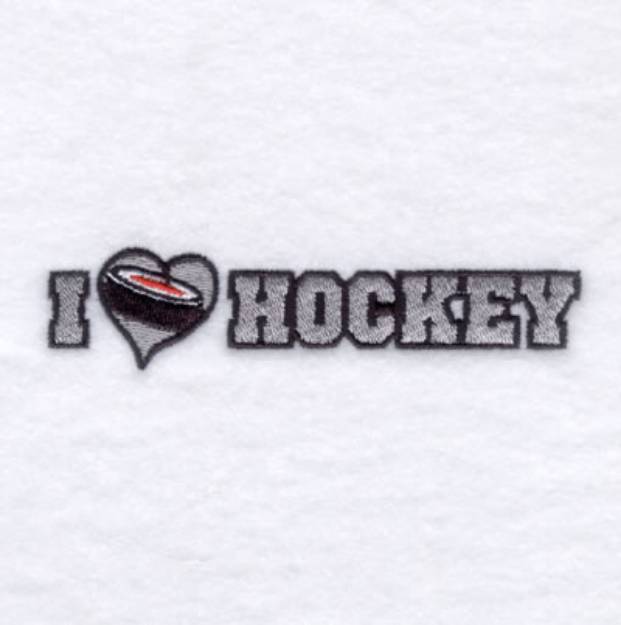 Picture of I Love Hockey Machine Embroidery Design