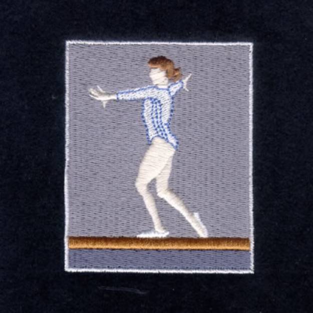 Picture of Gymnast Sports Card Machine Embroidery Design