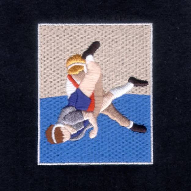 Picture of Wrestling Sports Card Machine Embroidery Design