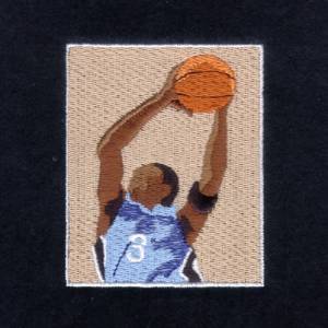 Picture of Basketball Sports Card Machine Embroidery Design
