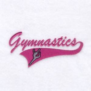 Picture of Gymnastics Script Tail Machine Embroidery Design