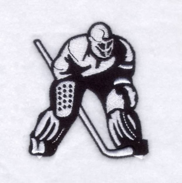 Picture of Hockey Player #1 Machine Embroidery Design