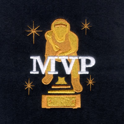 Wrestling MVP Trophy Machine Embroidery Design