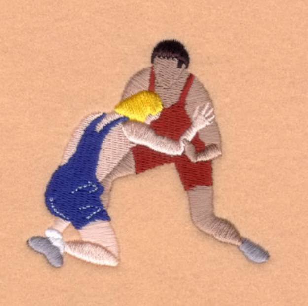 Picture of Wrestlers Machine Embroidery Design