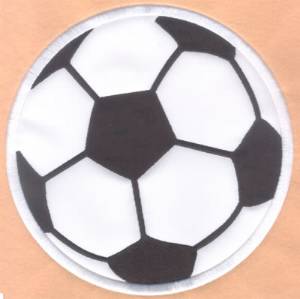 Picture of Soccer Applique Ball 8" High (Satin) Machine Embroidery Design