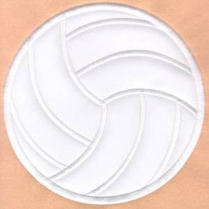 Picture of Volleyball Applique Ball 8" High (Satin) Machine Embroidery Design