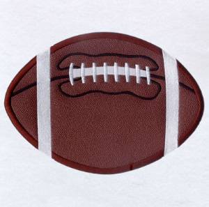 Picture of Football Applique Ball 8" High (Satin) Machine Embroidery Design
