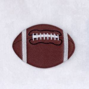 Picture of Football Applique Ball 8" H (Zig Zag) Machine Embroidery Design