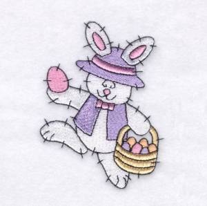 Picture of Country Bunny Hop Machine Embroidery Design