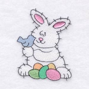 Picture of Country Bunnys Birdie Machine Embroidery Design