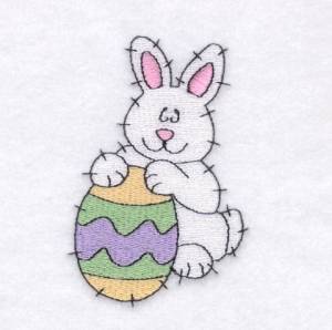 Picture of Country Bunnys Favorite Egg Machine Embroidery Design