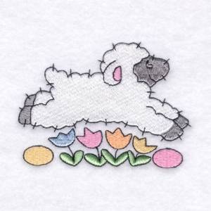 Picture of Country Leaping Lamb Machine Embroidery Design